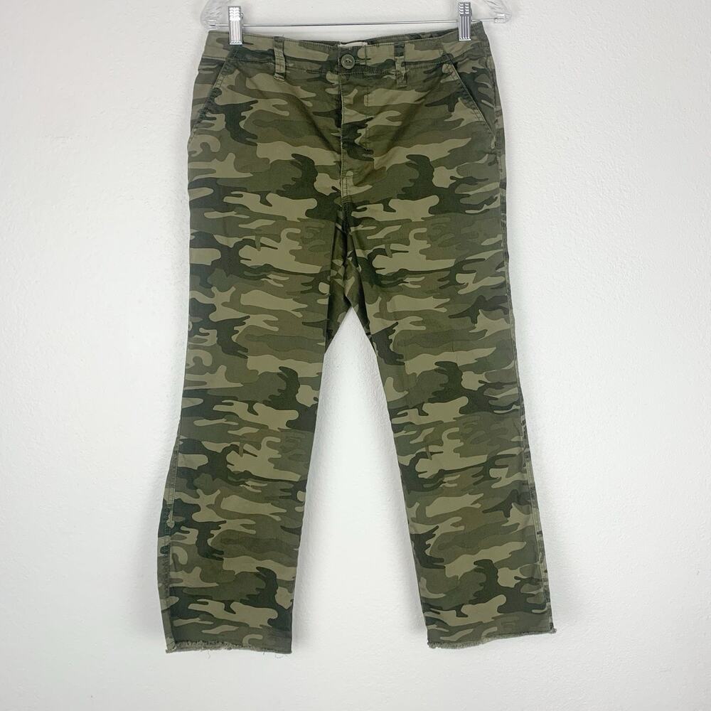 Sanctuary Olive Camo Cropped Pants